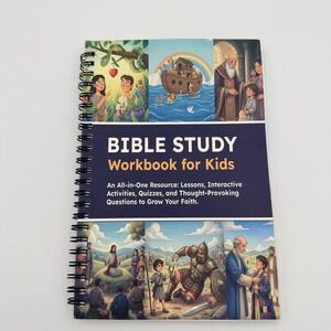 Bible Study Workbook for Kids 52 Week Lessons Activities Quizzes Spiral Bound